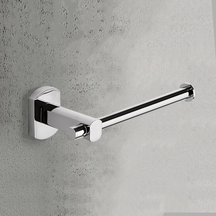 Toilet Paper Holder, Gedy ED24-13, Contemporary Polished Chrome Toilet Roll Holder